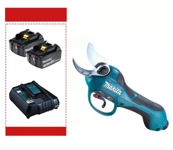 【⚡️65€! 】(Špeciálna ponuka) [Nožnice na záhradníctvo Makita DUP361PT2 1000W + dve batérie 5,0Ah 36V + nabíjačka] Výdrž batérie: 6 hodín
